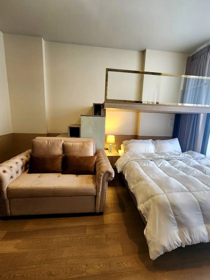 ขาย Park Origin Phayathai ชั้น 10 ห้อง Studio มีเตียงชั้นลอย ใช้พื้นที่คุ้ม Full Furnished พร้อมเข้าอยู่