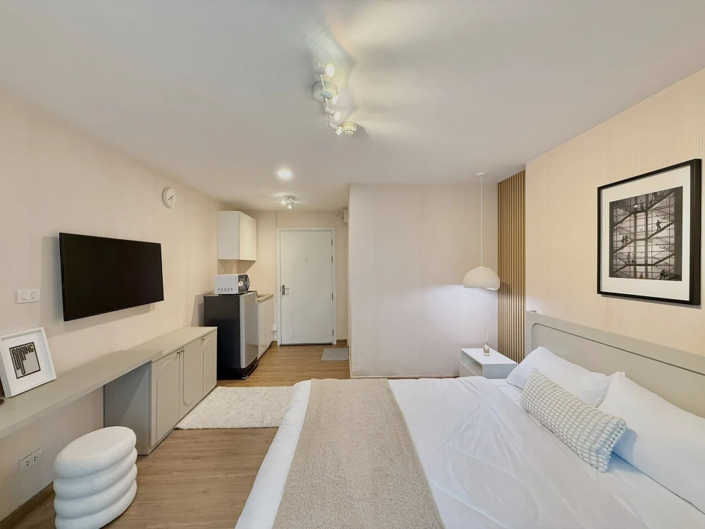 ขาย Plum Condo Paholyothin 89 ห้องน่าอยู่ ชั้น 2 ตกแต่งสไตล์มินิมอล เฟอร์นิเจอร์ครบครัน จองเลย