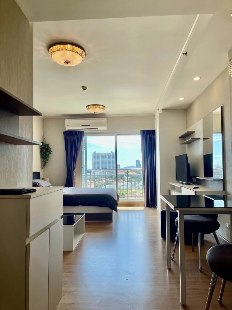 ขาย Supalai Mare Pattaya ห้องสตูดิโอ มาพร้อมเฟอร์นิเจอร์ครบครัน มองเห็นวิวทะเล ไม่บล็อค จองเลย