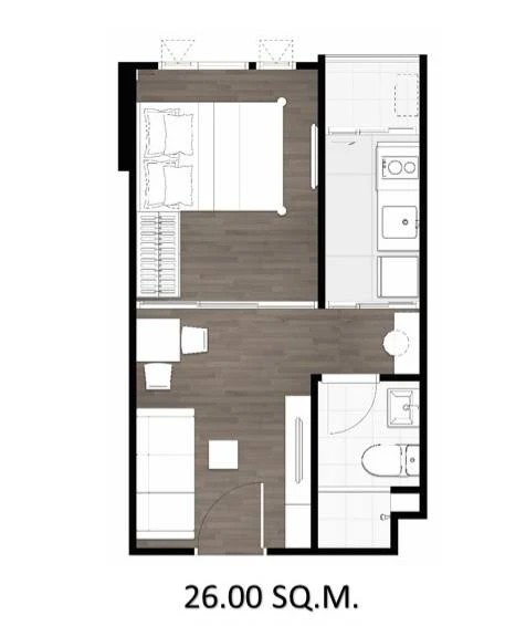 ขาย The Origin ramintra 83 station ขนาด 26 ตรม ชั้น 6 สิ่งอำนวยความสะดวกในห้องครบเซต รีบจองเลย