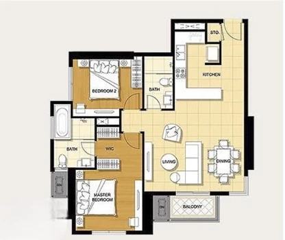 ขาย Villa Asoke 2 ห้องนอน 2 ห้องน้ำ 86.5 ตรม. ห้องเปล่าสะอาดโปร่งโล่ง คนชอบแต่งห้องห้ามพลาด