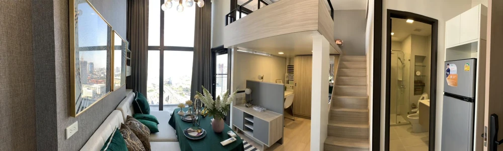 คอนโด ชีวาทัย เรสซิเดนซ์ อโศก (Chewathai Residence Asoke) ห้องสวยกึ่ง Duplex ชั้นสูง วิวสวย พร้อมอยู่ ฟรีอินเทอร์เน็ต!