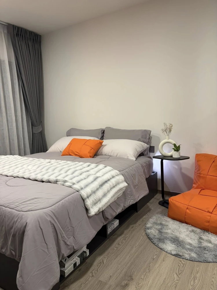 ปล่อยเช่าคอนโด Maroon Ratchada 32 One Bedroom ชั้น 3 ฟังก์ชันจัดสรรอย่างลงตัว กั้นโซนห้องครัวห้องนอน มาจอง