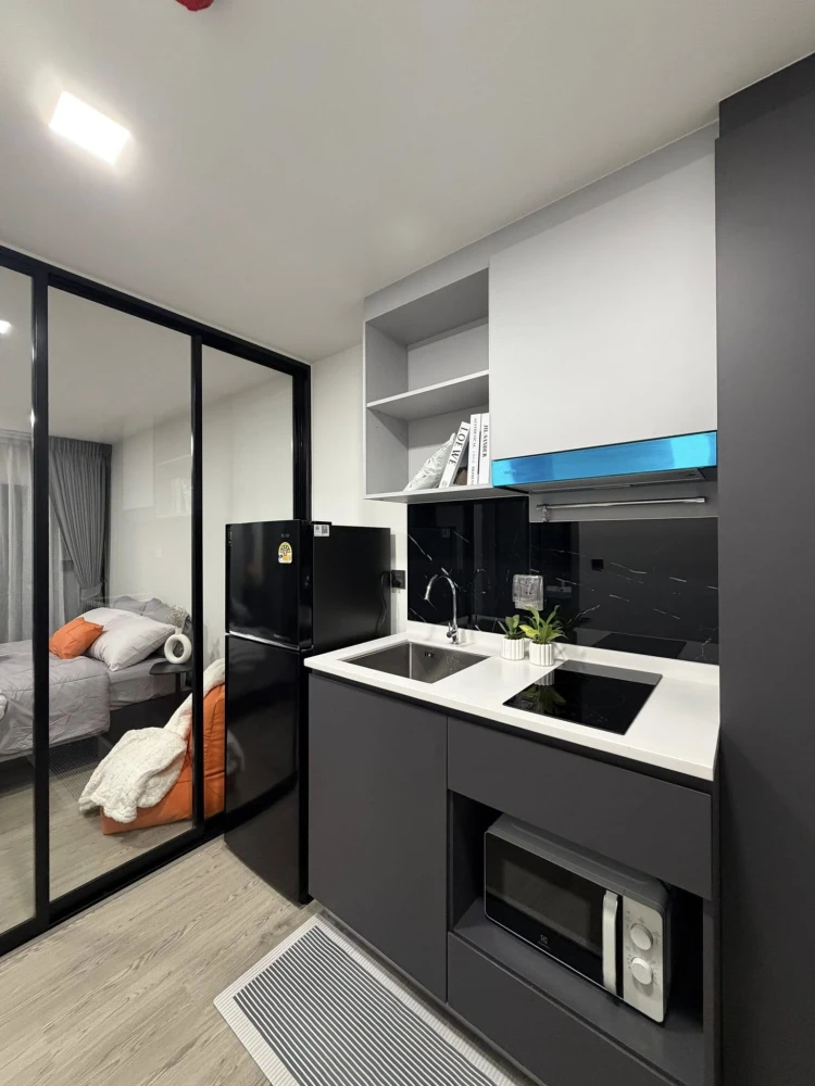 ปล่อยเช่าคอนโด Maroon Ratchada 32 One Bedroom ชั้น 3 ฟังก์ชันจัดสรรอย่างลงตัว กั้นโซนห้องครัวห้องนอน มาจอง