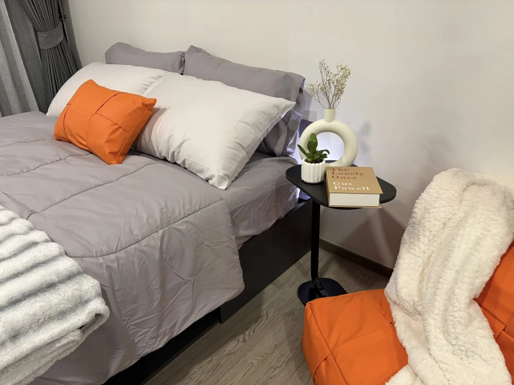 ปล่อยเช่าคอนโด Maroon Ratchada 32 One Bedroom ชั้น 3 ฟังก์ชันจัดสรรอย่างลงตัว กั้นโซนห้องครัวห้องนอน มาจอง