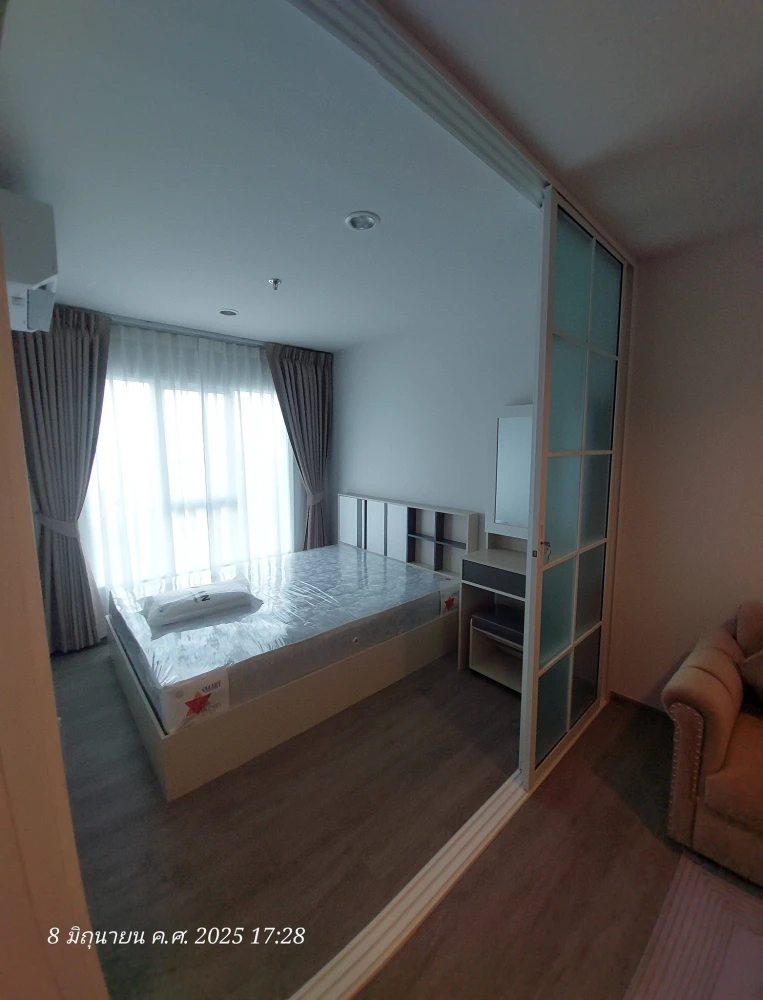 Apartment for rent at Regent Home Bangna. The room is partitioned into separate areas and comes fully furnished. Book now, don't miss out!