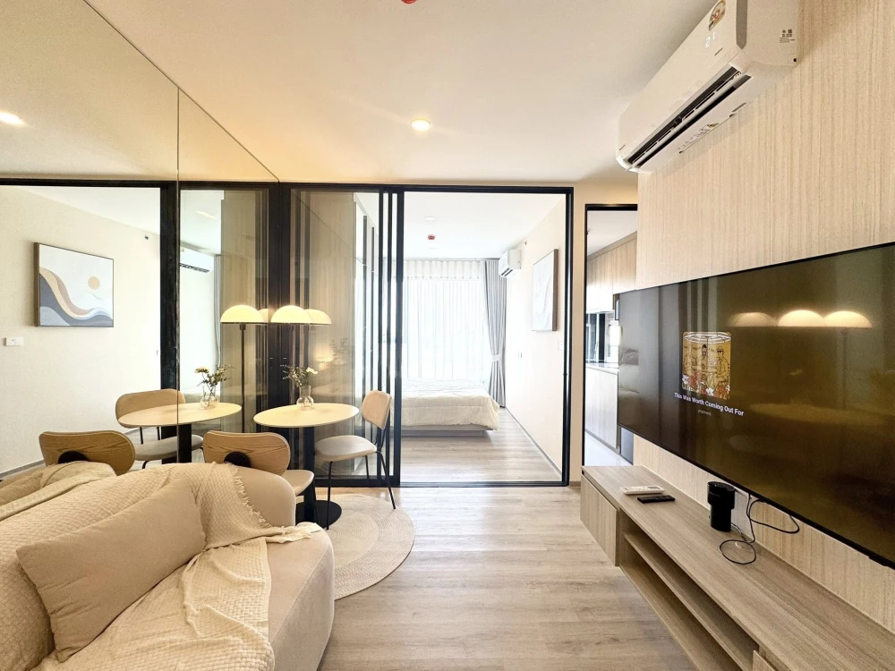 ปล่อยเช่า Origin Place Bangna ห้องแต่งพร้อมอยู่ เฟอร ์เครื่องใช้ไฟฟ้าครบ มาแต่ตัวเข้าอยู่ได้เลย อย่ารอช้า