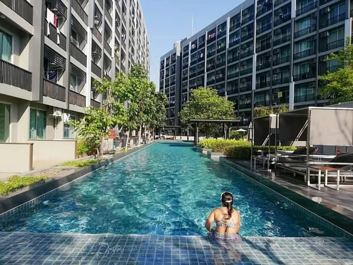 ให้เช่าคอนโดห้องสวย 30 ตร.ม. อาคาร B ชั้น 4 วิวสระว่ายน้ำฉ่ำๆ แต่งครบพร้อมอยู่ ใกล้ BTS อ่อนนุช & รถไฟฟ้าสายสีเหลือง | ✨ A Space Me Sukhumvit 77 (เอ ส