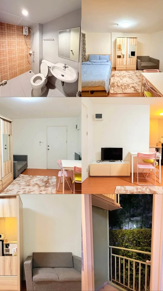 ให้เช่าคอนโด ลุมพินี มิกซ์ เทพารักษ์ ห้อง Studio ชั้น 1 มาพร้อมเฟอร์ เครื่องใ้ไฟฟ้าครบ มาอ่ตัวเข้าอยู่ ได้เลย