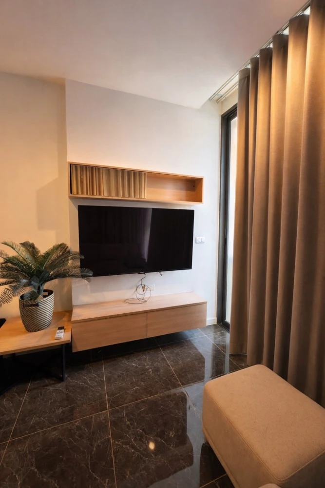 ให้เช่าคอนโด : ไบร์ท วงเวียนใหญ่ ห้องน่าอยู่ เฟอร์ เครื่องใช้ไฟฟ้าครบ มาแต่ตัเข้าอยู่ได้เลย อย่าพลาด