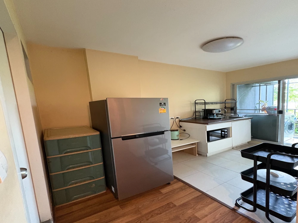 ให้เช่าคอนโด Condo U @ Huamak ห้องพร้อมอยู่ เฟอร์ เครื่องใช้ไฟฟ้าครบ มาแต่ตัวเข้าอยูได้เลย