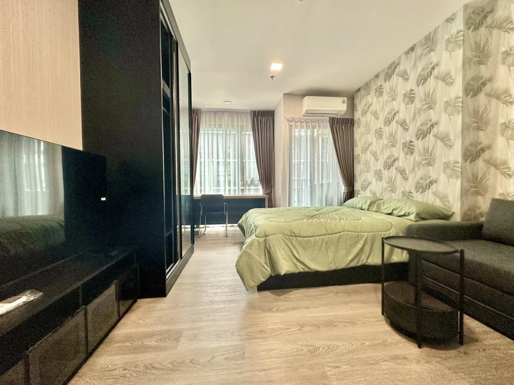 ให้เช่าคอนโด Modiz avantgarde ห้องสตูดิโอ ชั้น 2 ไม่สูง ติดวอลเปเปอร์อย่างดี ราคาอย่างโดน จองเลย