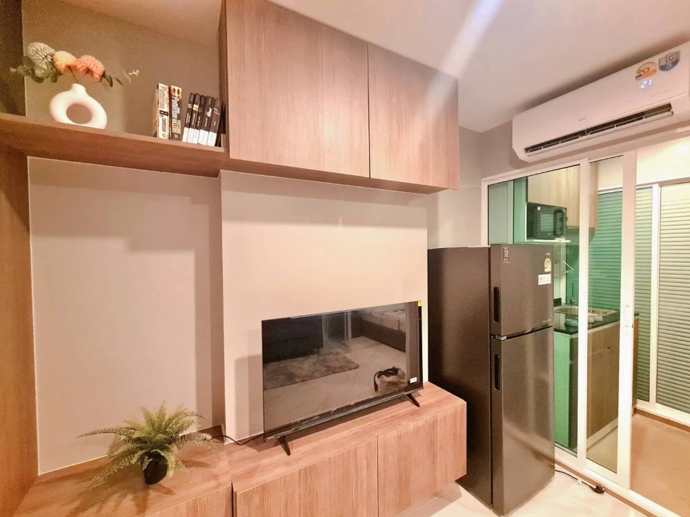 ให้เช่าคอนโด Regent Home Bangnaแต่งโทนเทาอ่อน เรียบสวย สบายตา น่าอยู่  เฟอร์นิเจอร์และเครื่องใช้ไฟฟ้าครบครัน