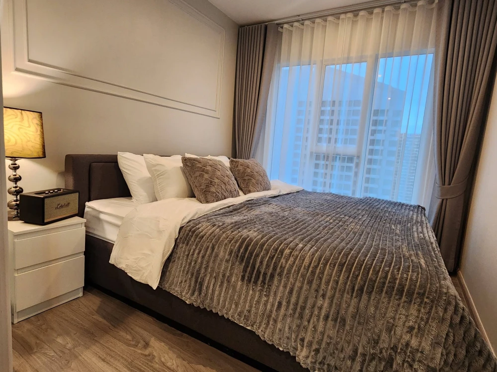 ให้เช่าคอนโด Regent Home Bangna ห้องน่าอยู่ เฟอร์ เครื่องใช้ไฟฟ้าครบครัน ลากกระเป๋าเข้าอยู่ได้เลย