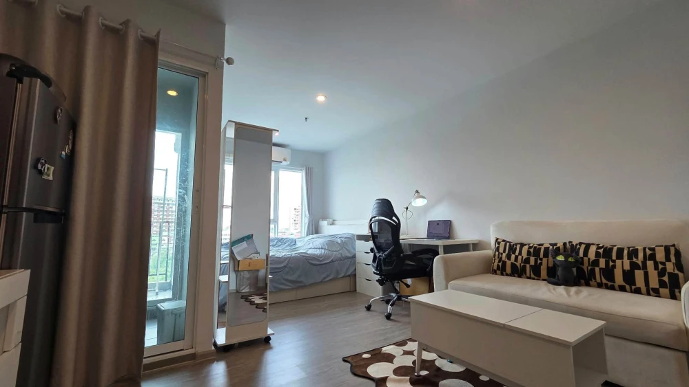 ให้เช่าคอนโด  Regent Home Bangna ห้องสตูดิโอ ชั้น 7  ห้องวิวโล่ง เฟอร์นิเจอร์ + เครื่องใช้ไฟฟ้าครบ พร้อมเข้าอยู่