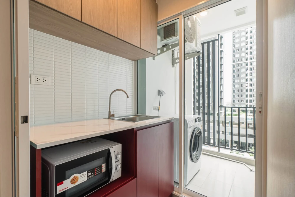 ให้เช่าคอนโด Regent Home Bangna ห้องแต่งน่าอยู่ เฟอร์ เครื่องใช้ไฟ้าครบ ลากกระเป่าเข้าอยู่ได้เลย อย่าพลาด