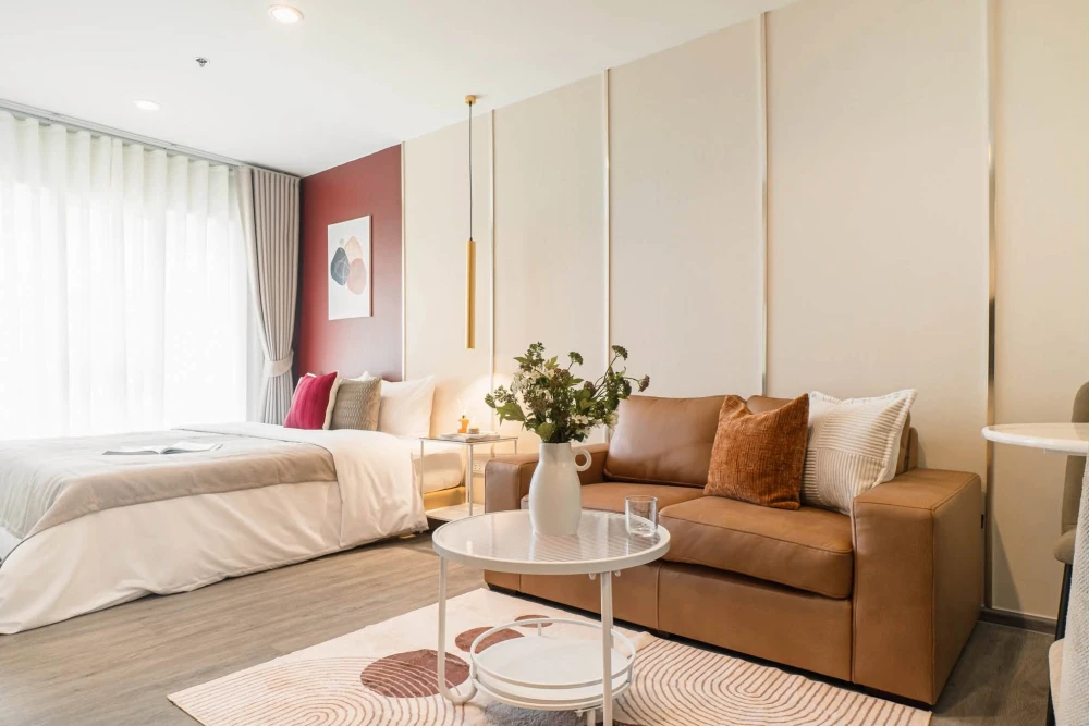 ให้เช่าคอนโด Regent Home Bangna ห้องแต่งน่าอยู่ เฟอร์ เครื่องใช้ไฟ้าครบ ลากกระเป่าเข้าอยู่ได้เลย อย่าพลาด