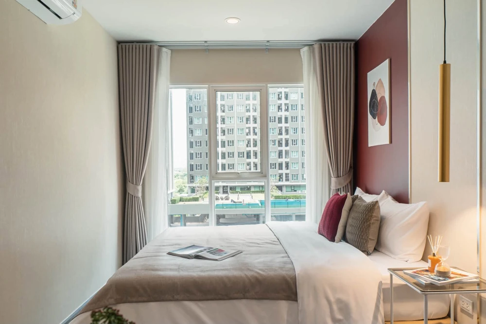 ให้เช่าคอนโด Regent Home Bangna ห้องแต่งน่าอยู่ เฟอร์ เครื่องใช้ไฟ้าครบ ลากกระเป่าเข้าอยู่ได้เลย อย่าพลาด