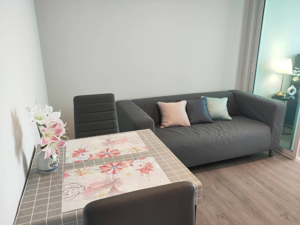 ให้เช่าคอนโด Regent home Bangna ห้องแต่งพร้อมอยู่ เฟอร์ เครื่องใช้ไฟฟ้าครบ มาจับมาจองได้แล้ววันนี้