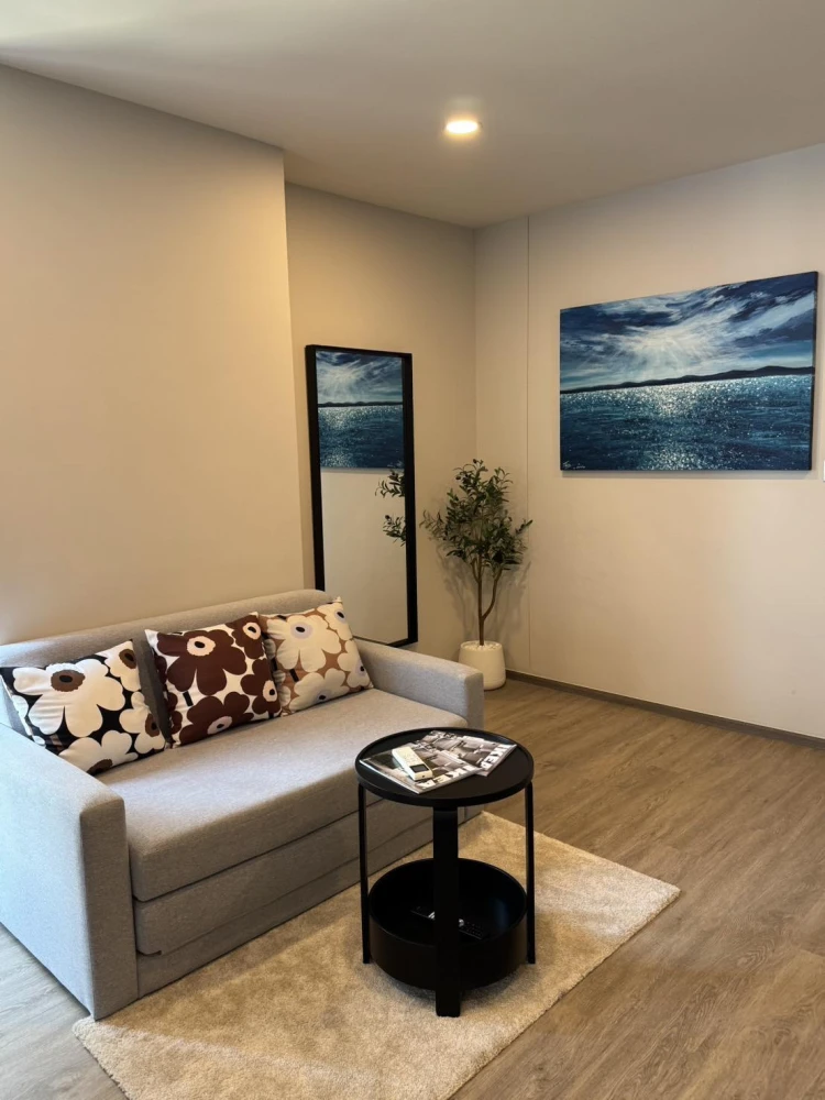 ให้เช่าคอนโด Salaya One Residence ห้องกว้างขวาง พื้นที่ใช้สอยจุใจ  เฟอร์+เครื่องใช้ไฟฟ้าครบ หิ้วกระเป๋าเข้าอยู่ได้เลย