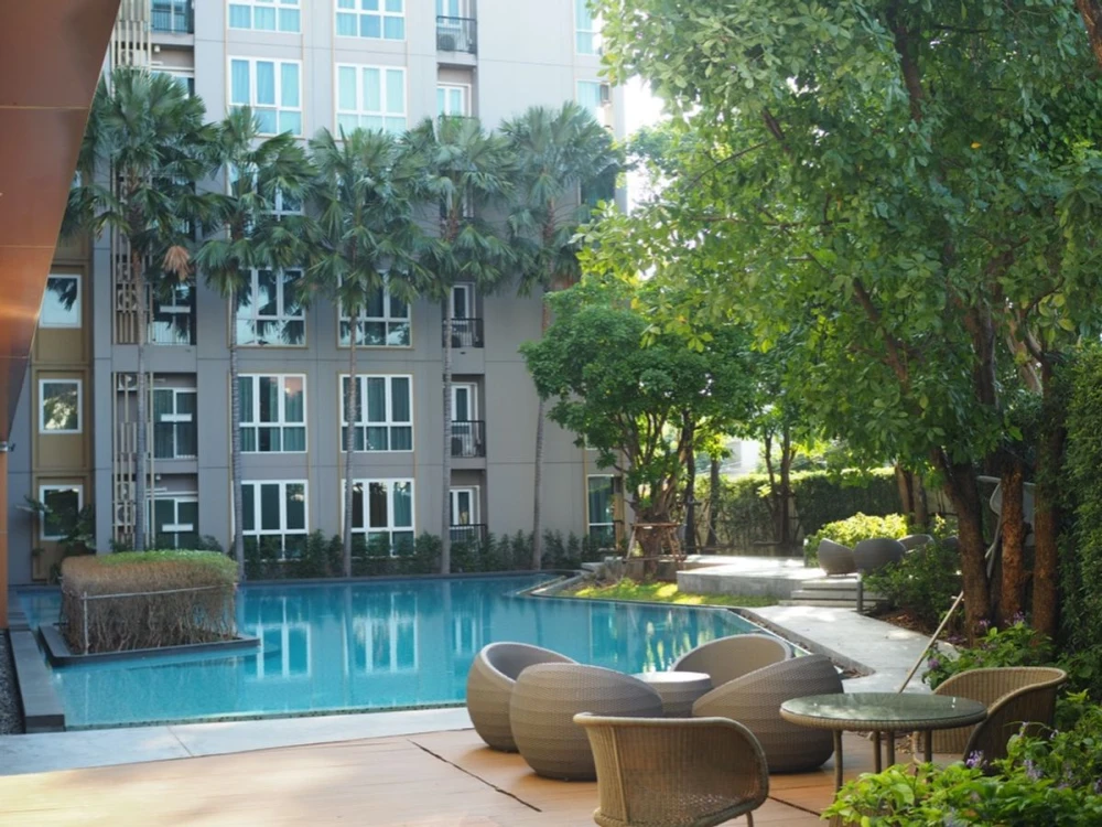 ให้เช่า!! คอนโด เดอะ คีย์ เฉลิมพระเกียรติ ร.9 คอนโด Style  Resort ชั้น 7 วิวสวย เดินทางสะดวก ราคาดี รีบจองด่วน!!