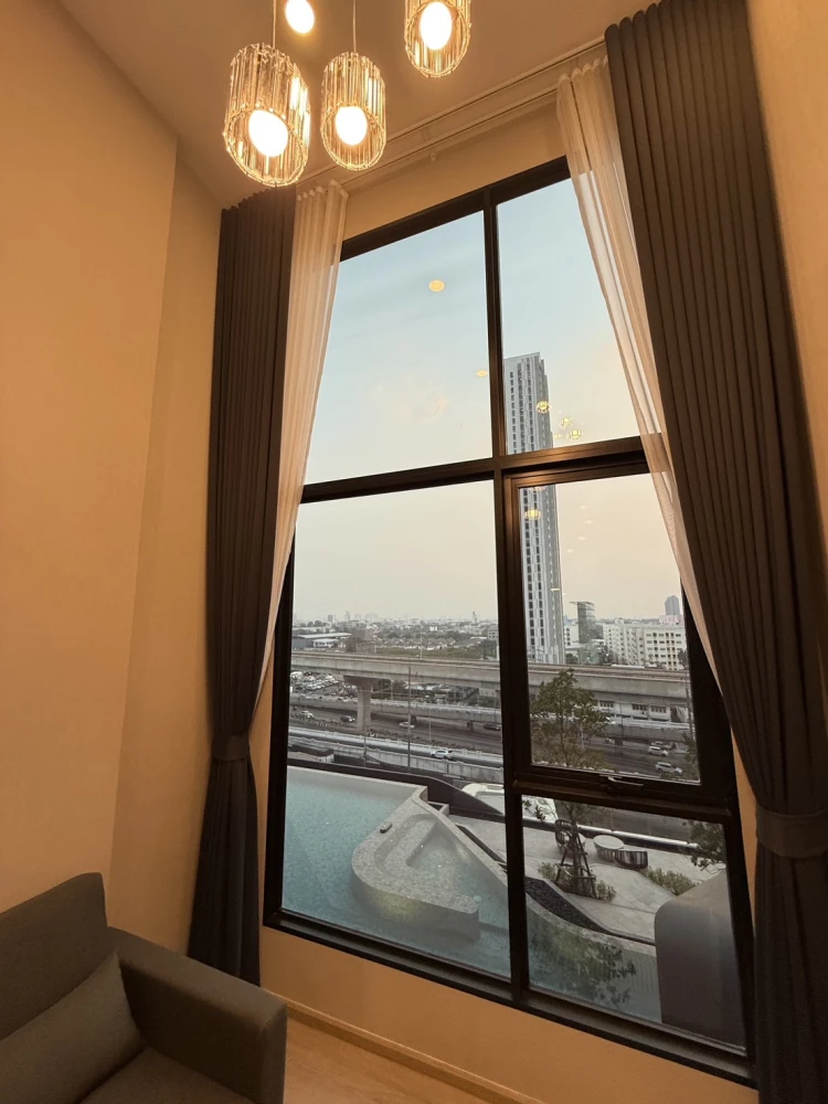 ให้เช่า ออริจิ้น ปลั๊ก & เพลย์ นนทบุรี สเตชั่น  วิวสระ+รถไฟฟ้า เฟอร์นิเจอร์ และ เครื่องใช้ไฟฟ้าครบ