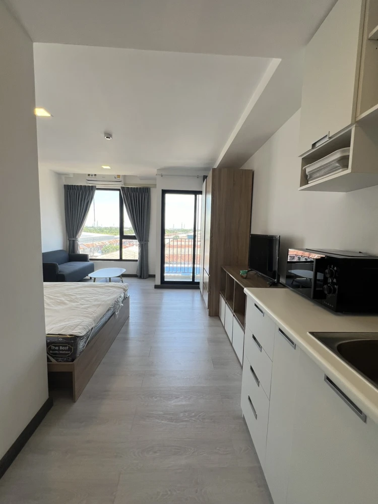 ให้เช่า เอ แลนด์ คอนโด ไทรน้อย เวสต์เกต ห้องสวย ชั้น 6 วิวสวน ตกแต่งฟังก์ชั่นครบ ย้ายเลย อยารีรอ