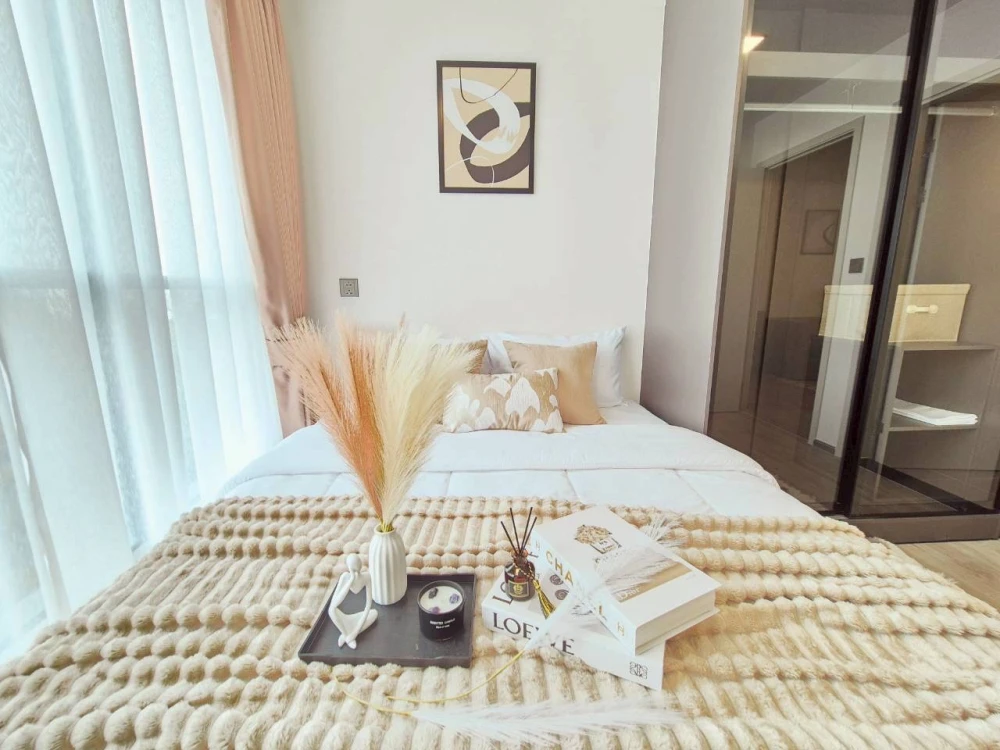 ให้เช่า แอทโมซ พาลาซิโอ ลาดพร้าว-วังหิน อุปกรณ์ภายในครบครัน ชั้น 7 ตึก D ขนาด 27 ตร.ม ต้องจัดแล้ว