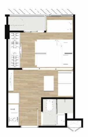 ให้เช่า แอทโมซ รัชดา-ห้วยขวาง ตึก B ชั้น 7 แต่งครบครับ พร้อมหิ้วกระเป๋าเข้าอยู่ได้เลยจ้า