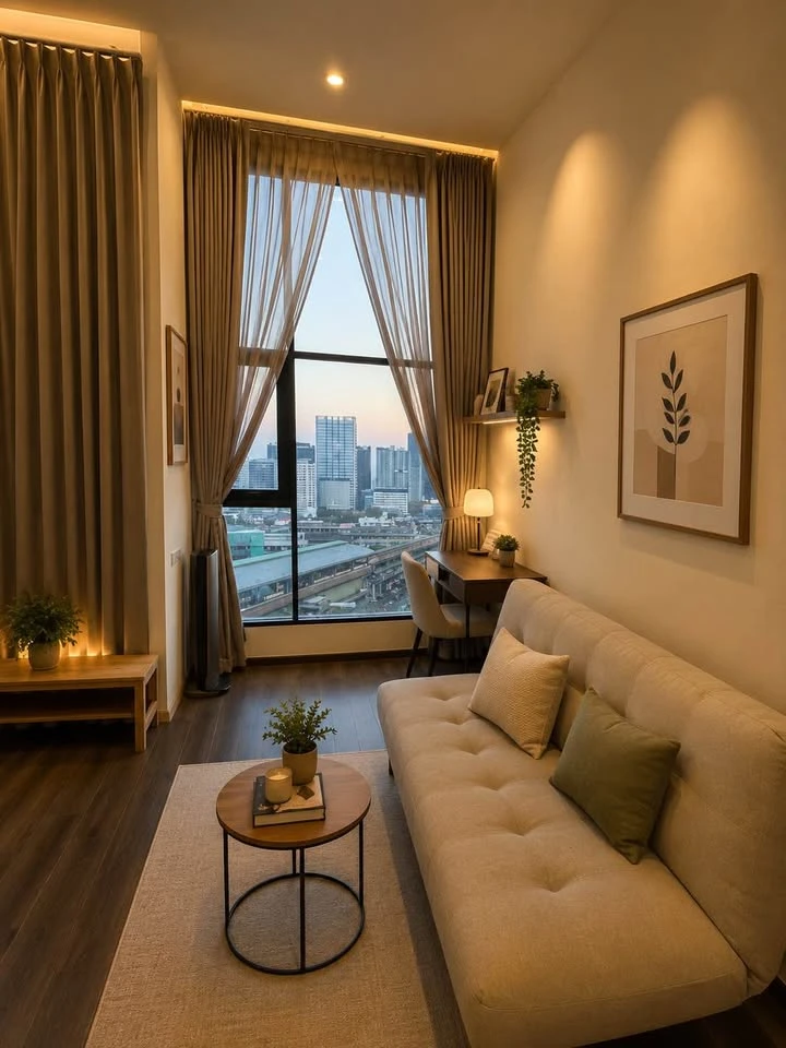 ให้เช่า ไนท์บริดจ์ สเปซ รัชโยธิน 1 ห้องนอนแบบ Duplex ชั้น 15 อยู่สบายไม่อึดอัด รีบจองให้ไว
