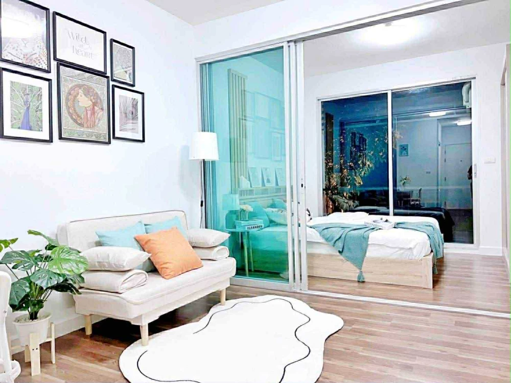 ให้เช่า a space me สุขุทวิท 77 ห้องพร้อมอยู่ เฟอร์พร้อม ตกแต่งมินิมอล น่าอยู่ ราคาสบายกระเป๋า จองเลย ห้อามพลาด