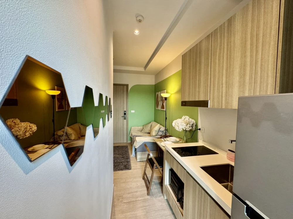 ให้เช่า ALTITUDE UNICORN SATHORN - THAPRA ห้องตกแต่งโทนสีเขียวสบายตา น่าอยู่มากๆ จองก่อนได้ก่อน