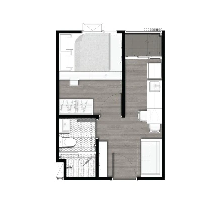 ให้เช่า ALTITUDE UNICORN SATHORN - THAPRA ห้องตกแต่งโทนสีเขียวสบายตา น่าอยู่มากๆ จองก่อนได้ก่อน