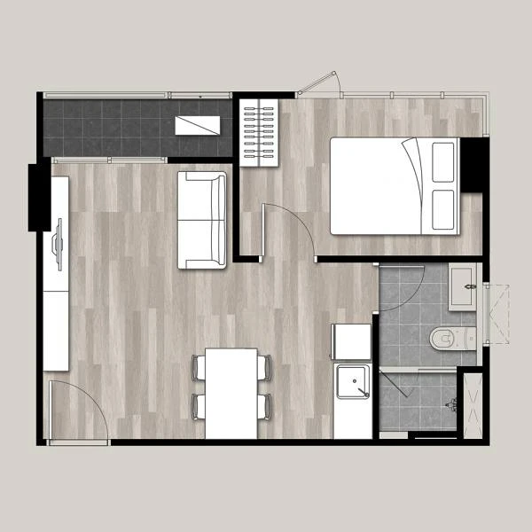 ให้เช่า Aspen Condo ลาซาล ห้องมุม วิวโล่ง ลมดี เงียบเป็นส่วนตัว เฟอร์ครบ จองเลย