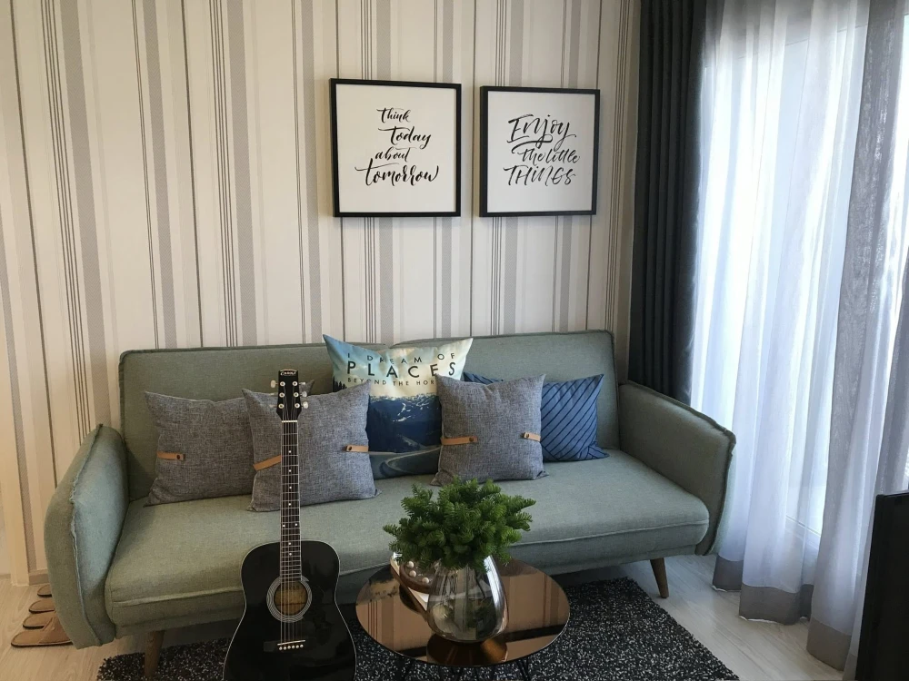 ให้เช่า Aspire Rattanathibet 2 ห้องกว้างพื้นที่ใช้สอยเยอะ แต่งสวยคุมโทน จองเลย