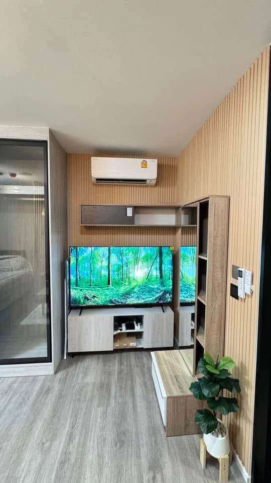 ให้เช่า Atmoz portrait ศรีสมาน ตกแต่งสไตล์มูจิ ห้องตกแต่งพร้อมอยู่ เฟอร์นิเจอร์และอุปกรณ์อำนวยความสะดวกครบครัน