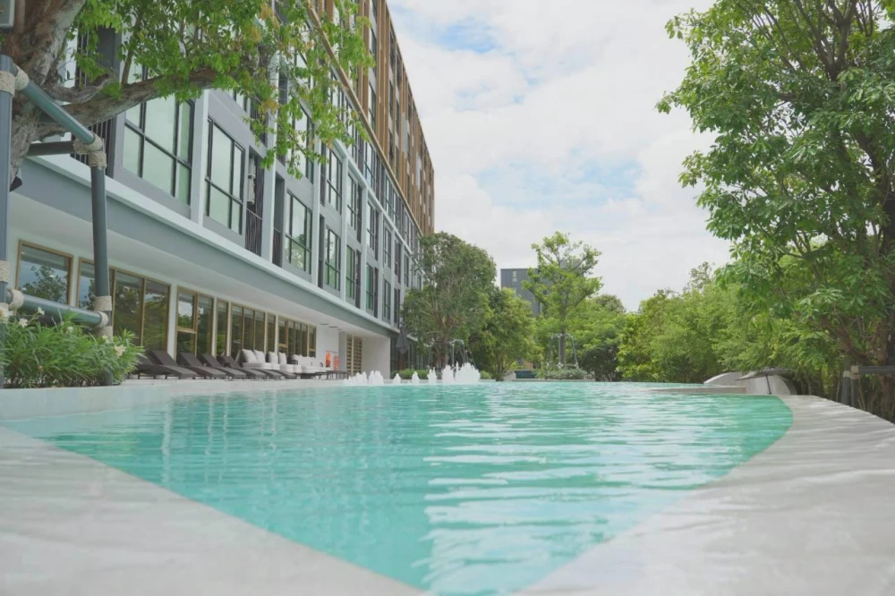 ให้เช่า Atmoz Tropicana Bangna ชั้น 4 เครื่องใช้ไฟฟ้าครบ มาแต่ตัวเข้าอยู่ได้เลย