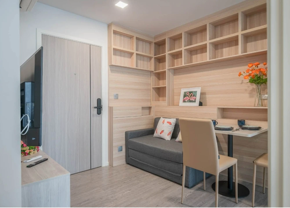 ให้เช่า Atmoz Tropicana Bangna ห้องใหญ่ 33 ตรม ตึก A ชั้น 3 วิวสวน ใกล้ชิดธรรมชาติม้ากกก ห้องริมสุด  รีบย้ายด่วน