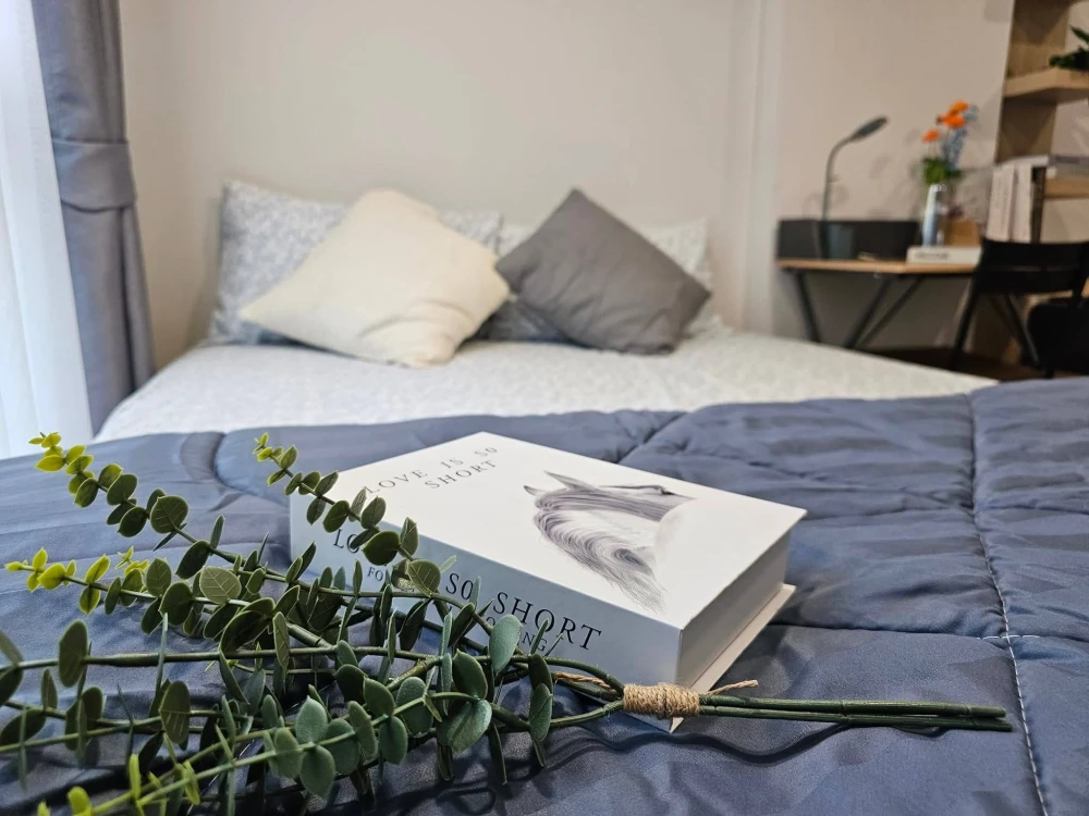 ให้เช่า Atmoz Tropicana Bangna 2 วิวสวน สระน้ำ แต่งครบ น่าอยู่ จองเลย