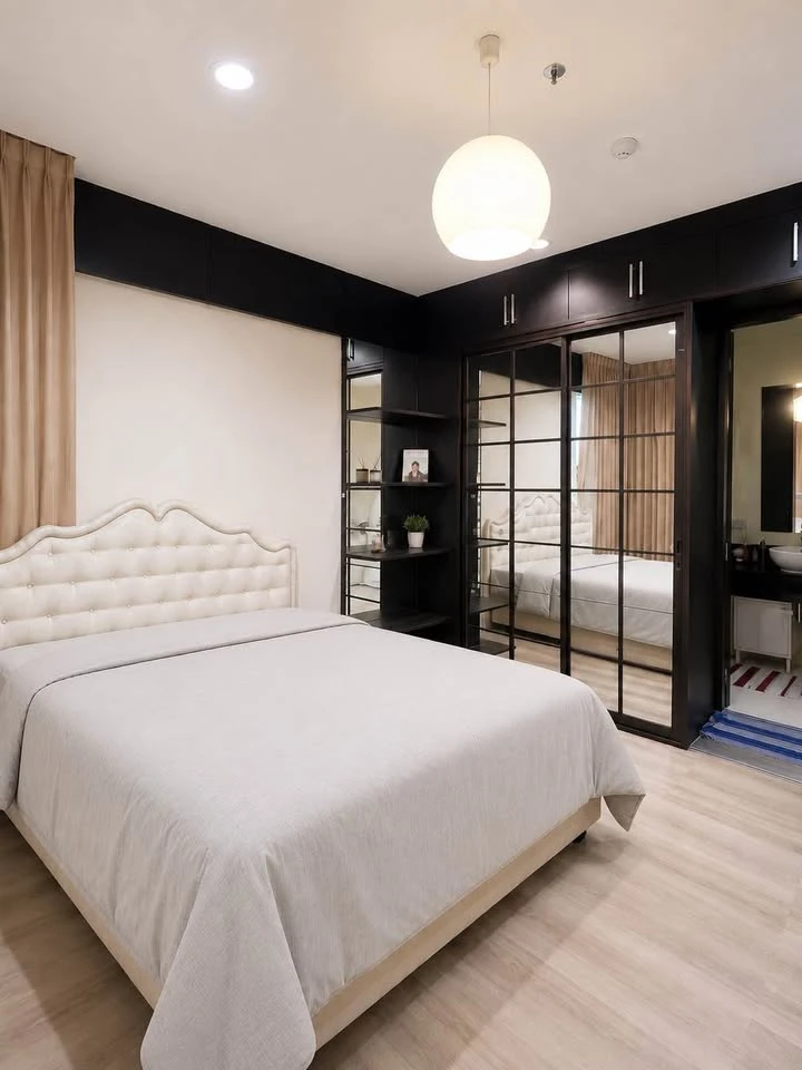 ให้เช่า Baan Klang Krung Siam-Pathumwan ห้องใหญ่อยู่สบายสุดๆ ตกแต่งด้วยเฟอร์อย่างดีมีคุณภาพ สนใจจองเลย