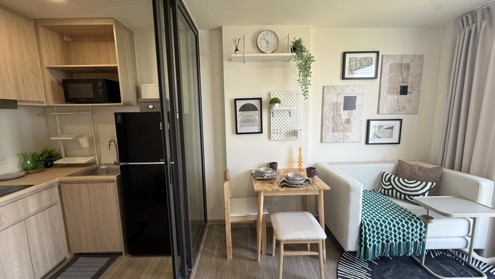 ให้เช่า Beat Sukhumvit ห้องสะอาด อบอุ่น ตกแต่งสไตล์โมเดิร์นอบอุ่น เฟอร์นิเจอร์ครบ พร้อมเข้าอยู่ได้ทันที