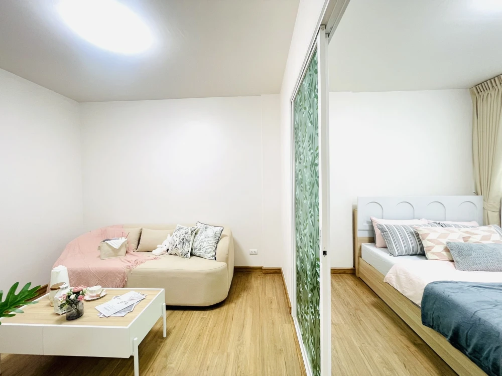ให้เช่า Bliz Condominium Rama 9 - Hua Mak ห้องแต่งสวยคุมโทน มาพร้อมเฟอร์และสิ่งอำนวยความสะดวกครบครัน จองเลย