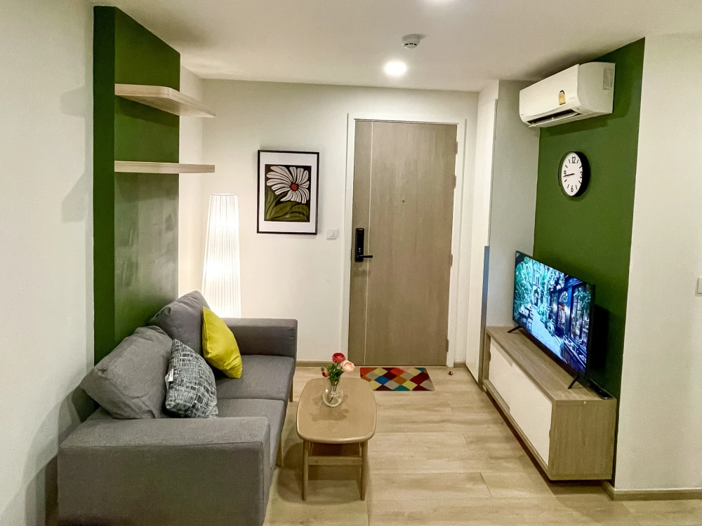 ให้เช่า Chambers On-nut Station ห้องชั้น 5 เฟอร์นิเจอร์ครบครัน วิวสวนสวย ไม่บล็อค ช้าหมดอดนะ