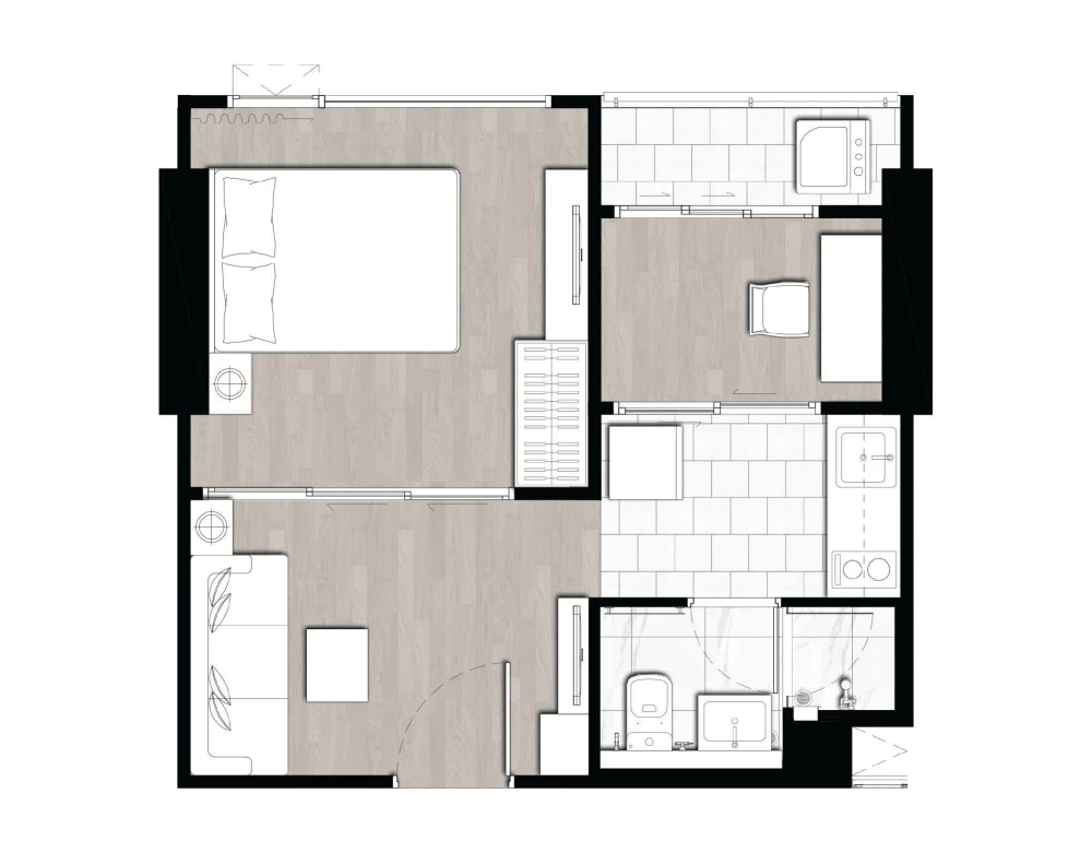 ให้เช่า CIELA Charan 13 Station 1 ห้องนอน 1 ห้องน้ำ ทำเลดี เดินทางสะดวก เฟอร์ครบครัน ห้ามพลาด