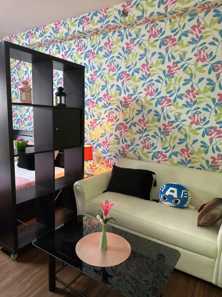 ให้เช่า City Home Sukhumvit 101 ห้องแต่งสวย ชั้น 4 ติดวอลเปเปอร์อย่างดี เฟอร์ครบ ห้ามพลาด
