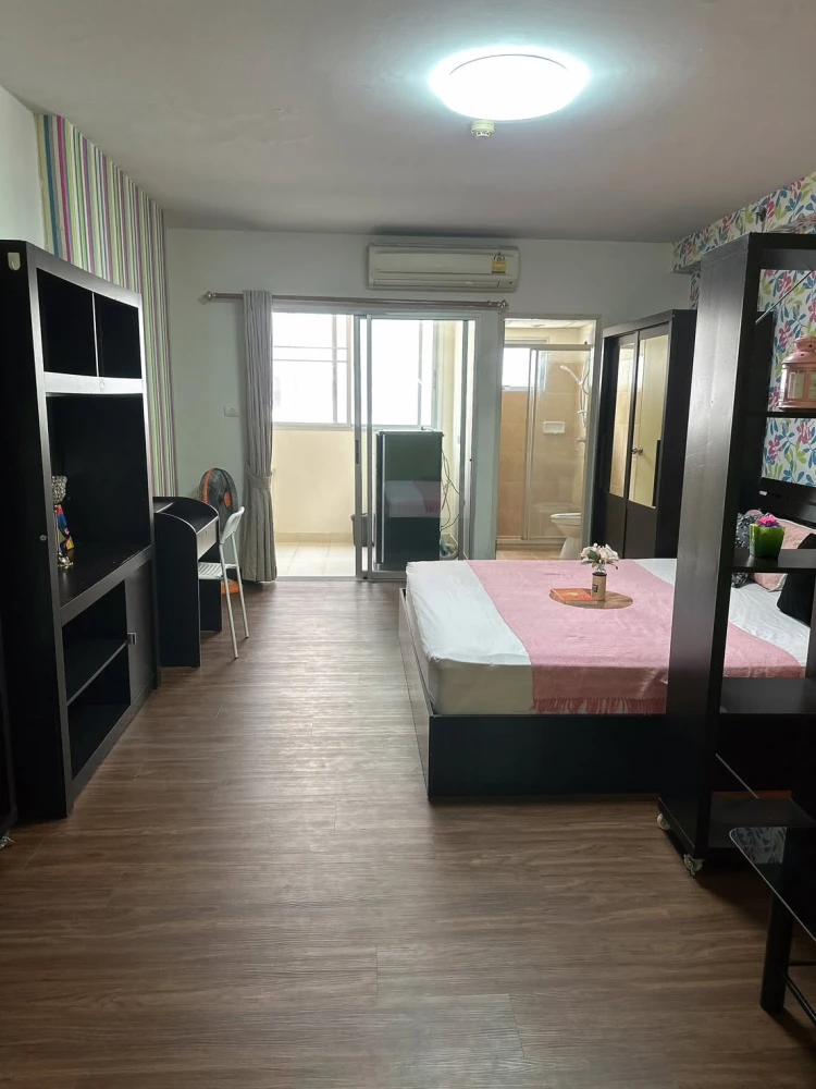 ให้เช่า City Home Sukhumvit 101 ห้องแต่งสวย ชั้น 4 ติดวอลเปเปอร์อย่างดี เฟอร์ครบ ห้ามพลาด