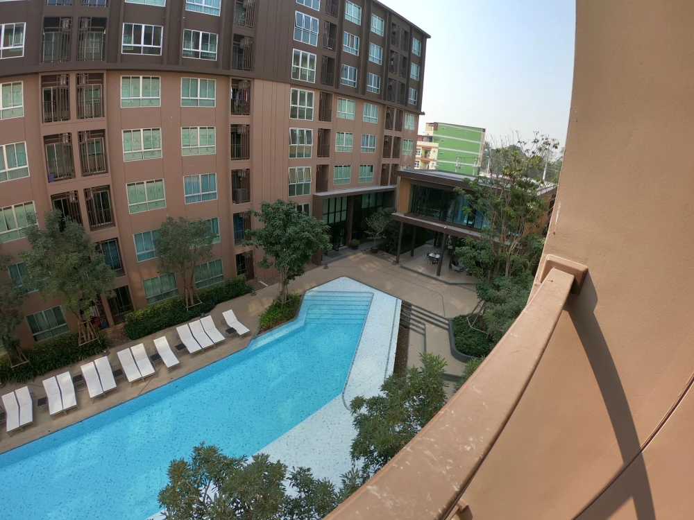 ให้เช่า Dcondo Campus Kampangsaen ห้องชั้น 4 วิวสระว่ายน้ำ เฟอร์นิเจอร์ครบครัน จองด่วน