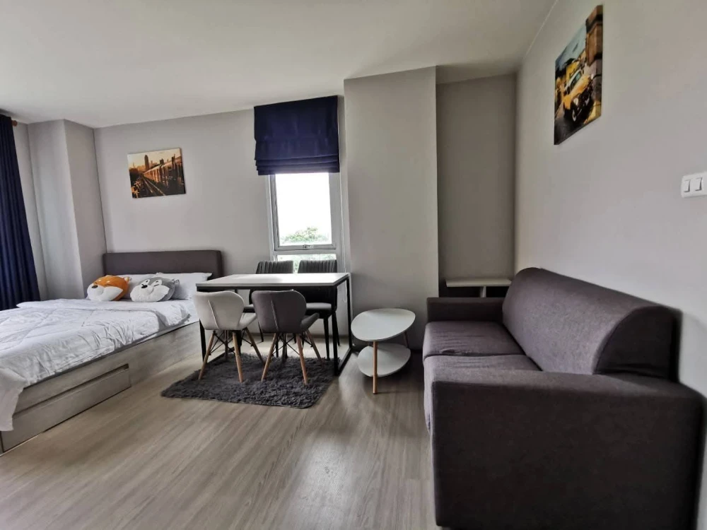 ให้เช่า Dcondo Campus Kampangsaen ห้องมุมให้ความเป็นส่วนตัว เฟอร์นิเจอร์ครบครัน จองเลย