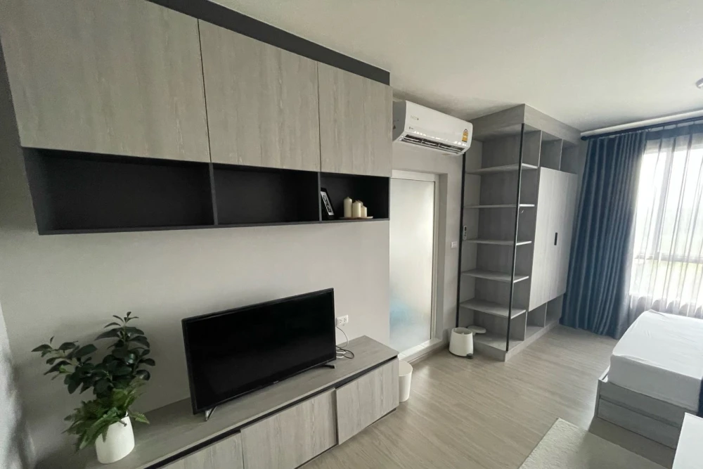 ให้เช่า Dcondo Campus Kampangsaen 1 ห้องนอน 1 ห้องน้ำ ชั้น 8 เฟอรนิเจอร์ครบ จองเลย