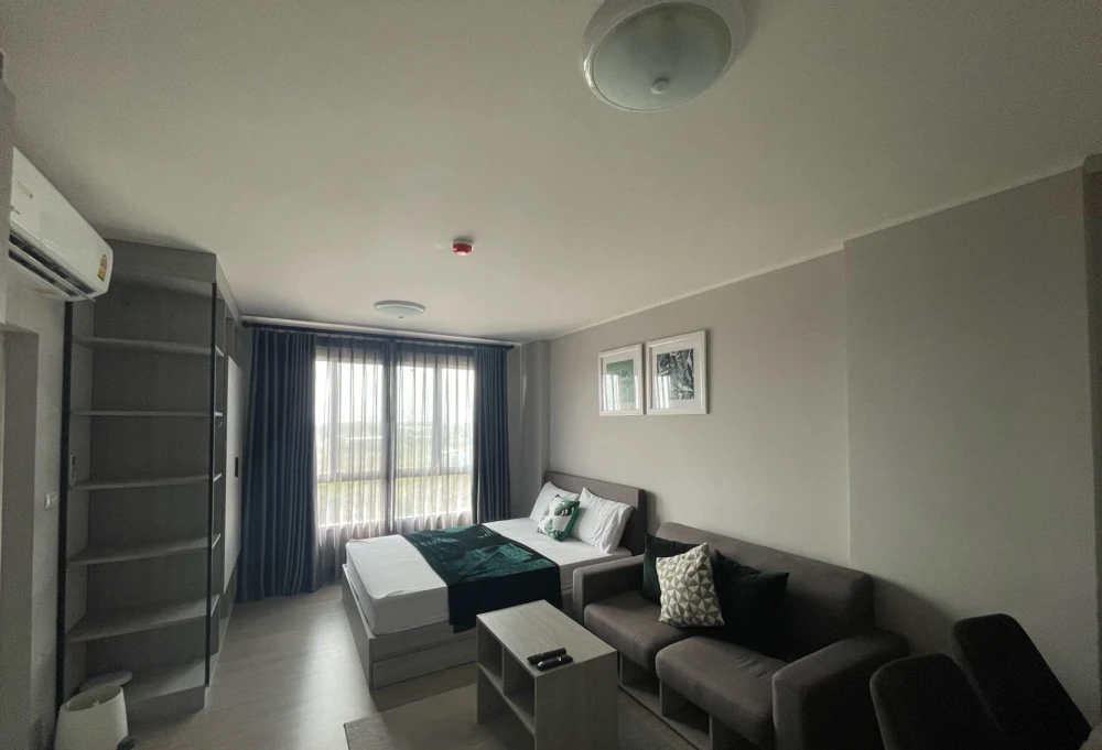 ให้เช่า Dcondo Campus Kampangsaen 1 ห้องนอน 1 ห้องน้ำ ชั้น 8 เฟอรนิเจอร์ครบ จองเลย